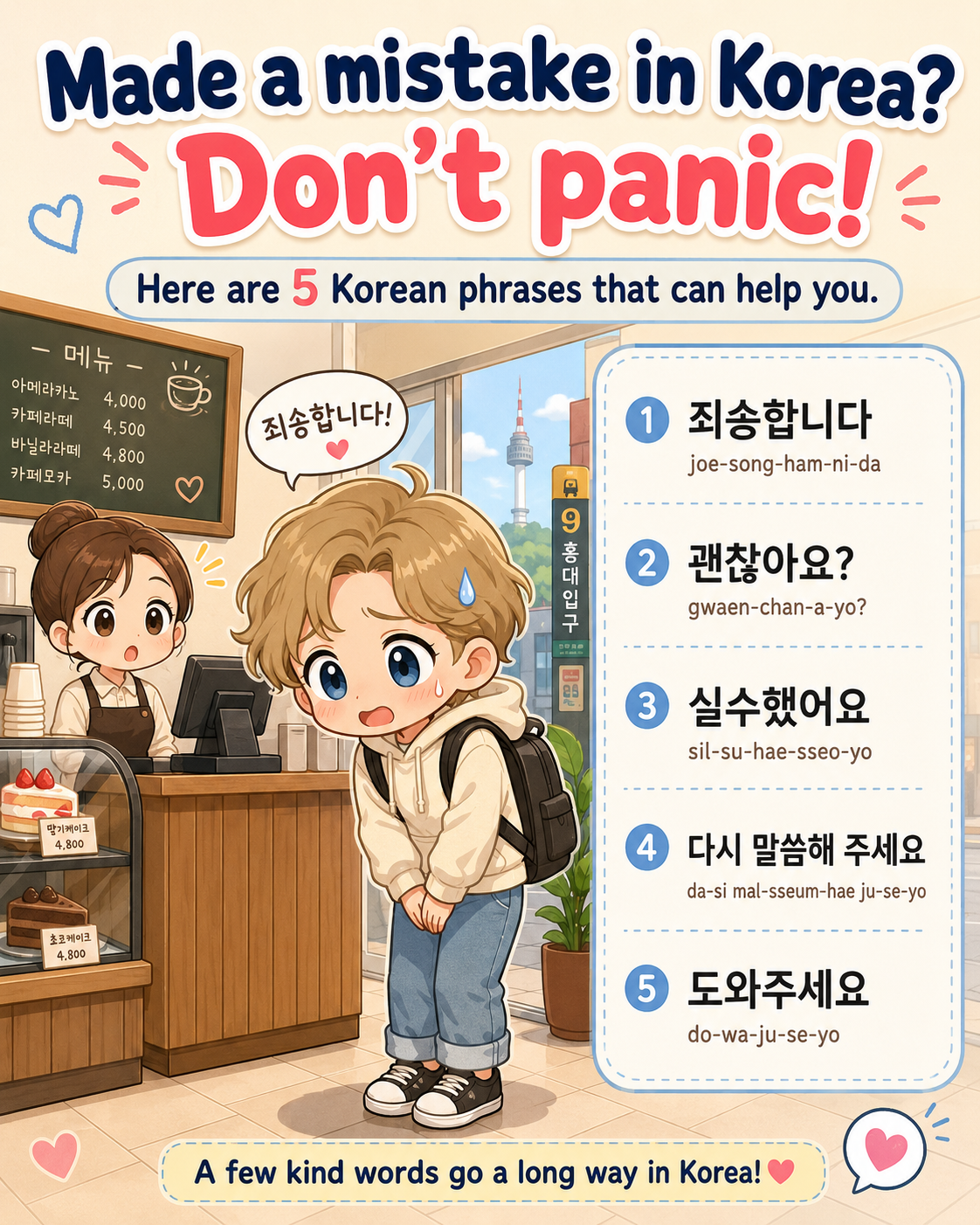 5 Korean Phrases for When You Make a Mistake