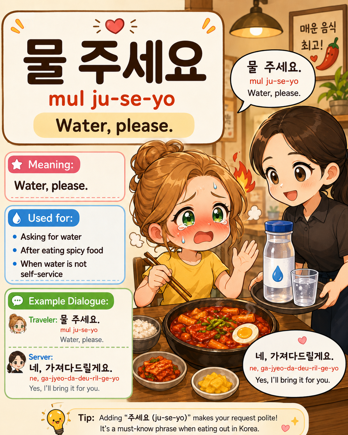 6 Korean Phrases to Order Food at a Restaurant — cut 7