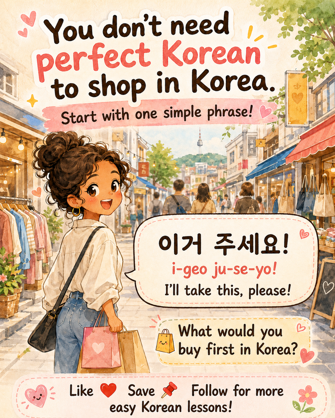 Easy Korean Phrases for Shopping — cut 10