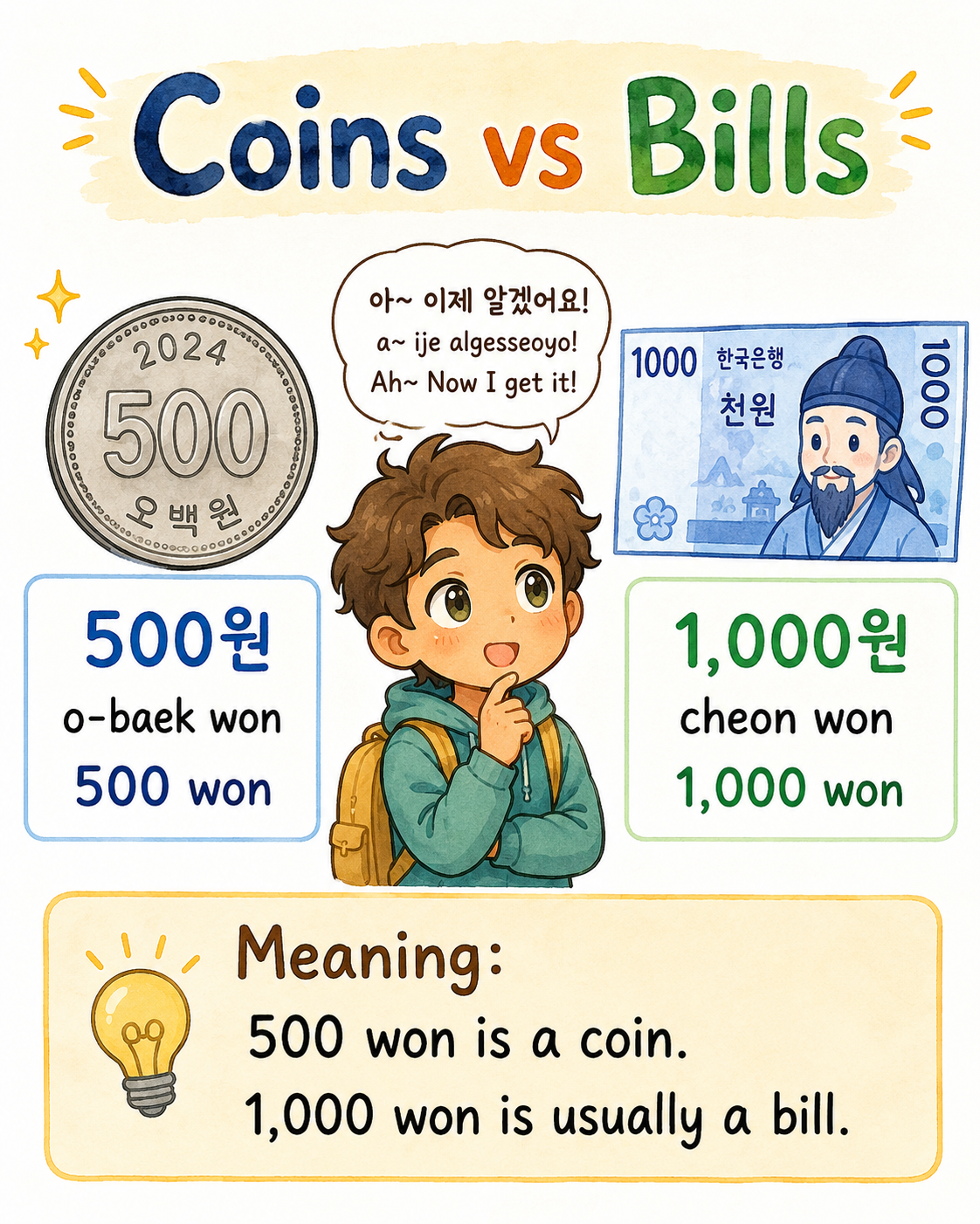 Korean Coins and Bills Explained — cut 5